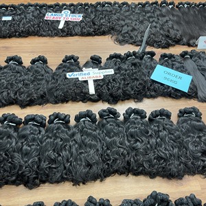 Luxury Double Drawn Natural Wavy Weft Hair Raw Hair Vietnamese Human Hair No Shedding No <b>Tangles</b> - Product Image 6