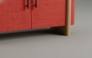 Aparador Moderno de Roble Macizo de 2 Puertas para Sala de Estar - Almacenamiento Ecológico y Resistente al Agua - Product Image 6