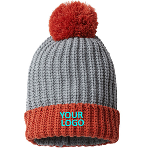 Bonnet en tricot 100 % acrylique imperméable de haute qualité, personnalisé, unisexe, chaud pour l'hiver, avec motifs camouflage et jacquard à nœuds, vente en gros - Product Image 4