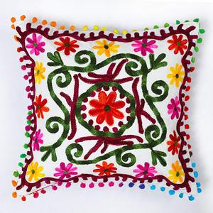 Wholesale Embroidered Decorative Pillow Cover, Bohemian Suzani Pillow Cover, Mexican Boho Pillow cover, <b>Outdoor</b> <b>Throw</b> Pillows - Product Image 3
