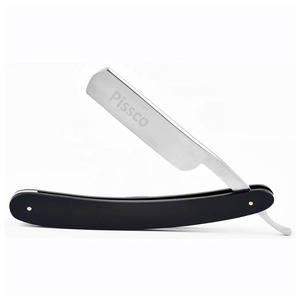 มีดโกนเหล็กกล้าไร้สนิมแบบพับได้ ใบมีดตรง สำหรับช่างตัดผม - Product Image 1