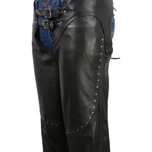 Samroz - Pantalones de cuero negro para mujer, de talle bajo, con doble hebilla y bolsillos profundos en la cadera, para todas las estaciones - Product Image 4
