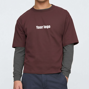 Nouveau style 2026 – T-shirt col rond personnalisé avec logo imprimé numériquement, couleur unie, écologique, 100 % coton, style hip-hop, séchage rapide, coupe ample - Product Image 2
