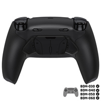 Kit de boutons arrière en caoutchouc noir Remap RISE4 Plus MAX pour manette PS5 BDM-030/040/050/060