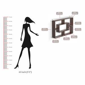 Étagère murale flottante en bois d'ingénierie artisanale, présentoir décoratif pour salon, hall, mobilier de maison - Product Image 5