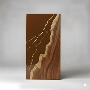 Luxury Brown & Gold Resin Cremation Urn Modern Wood <b>Memorial</b> <b>Keepsake</b> Luxury Handcrafted Rosewood Urn <b>Box</b> Handcrafted Rosewood - Product Image 2