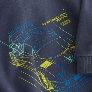 Custom Unisex Navy Blue Hooded Sweatshirt With <b>Car</b> Print Regular Fit Casual Autumn Wear 100% Cotton French Terry Fabric - Product Image 6