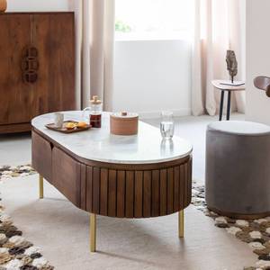 โต๊ะกาแฟวานดานาแอสตันเมอริโน ทำจากไม้มะม่วงและหินอ่อนเซียนา - Product Image 4