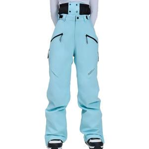 Pantalon cargo unisexe imperméable bleu foncé en polyester, coupe ample et large avec plusieurs poches pour le ski et le snowboard - Product Image 6