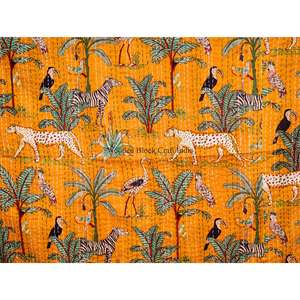 Colchas Kantha Modernas y de Estilo Vintage, Étnicas, Tradicionales, 100% Algodón, Ecológicas, Hechas a Mano, con Estampado Animal, para Uso en el Hogar y Hoteles - Product Image 2