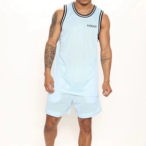 High Quality Men Shorts <b>Sets</b> Plus Size 2 Piece Breathable Quick Dry Cotton Casual Summer Wear High Street Style - Product Image 3