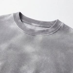 Men’s <b>Grey</b> <b>Acid</b> <b>Wash</b> Sweatshirt & Jogger Set Oversized Crewneck Casual <b>Tracksuit</b> Set - Product Image 6