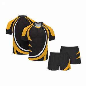 Ensemble de maillots de football personnalisés imprimés par transfert thermique, bleu et blanc, évacuation de l'humidité, séchage rapide, unisexe, adulte, manches courtes, élastique sur le devant - Product Image 5