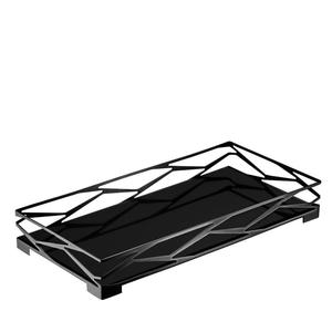 Gold Finish Metal <b>Tray</b> Combining Timeless Elegance With Contemporary Design Perfect For Displaying Candles <b>Perfumes</b> Jewelry - Product Image 3