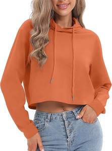 Sudadera con Capucha Corta a la Moda para Mujer, Suave, Informal, Estilo Urbano - Product Image 6
