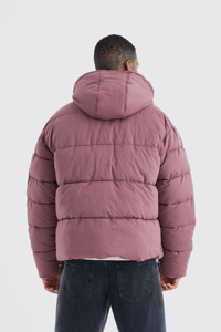 Chaqueta de burbujas para hombre con logo personalizado, estilo boxy, de lona arrugada, cortavientos, cálida para invierno, para exteriores, con 2 bolsillos laterales, de gran venta. - Product Image 2