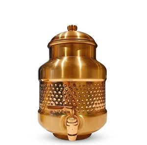 Distributeur d'eau en cuivre avec finition martelée et robinet pour usage domestique - Product Image 4