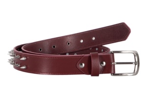 Ceinture personnalisée en cuir véritable gaufré croco cloutée à pointes, motif croco marron, boucle personnalisée, marque privée, OEM, vente en gros, luxe - Product Image 5