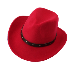 Sombrero de fiesta de moda unisex, sombrero vaquero occidental al por mayor, gorra de fieltro de vaquera en oferta - Product Image 1