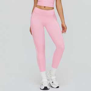 <b>Hot</b> Sale Latest Style Yoga <b>Legging</b> Elastic Breathable Knitted Lightweight Eco-Friendly Comfortable Women Waist <b>Legging</b> Low MOQ - Product Image 3