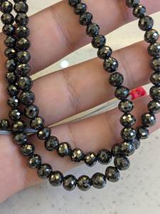 Perles Rondelles en Diamant Noir Naturel Facettées AAA 6mm, Fil de 16 Pouces, Perles de Diamant en Vrac, Fournisseur en Gros pour la Fabrication de Bijoux - Product Image 3