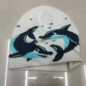 Gorro de Punto con Diseño Personalizado de Delfín, Unisex, Gorro de Invierno para Adultos, 100% Acrílico, Tejido a Máquina, Estilo Casual - Product Image 6