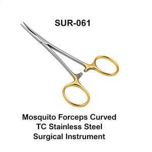 Ensemble d'instruments chirurgicaux de classe I, forceps à pointe courbée en acier inoxydable TC, avec source d'alimentation manuelle pour l'hémostase, certifié CE - Product Image 3