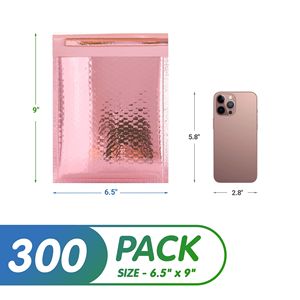 ซองจดหมายโลหะสีโรสโกลด์แพ็คขนาด6.5x9นิ้วซองจดหมายบุนวมกันน้ำสำหรับสิ่งที่เปราะบางถุงฟอยล์สดใส - Product Image 2