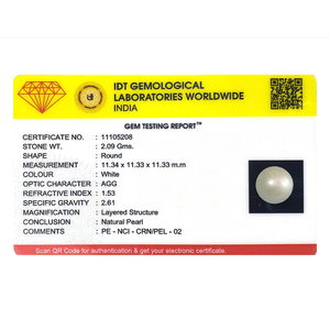 Certified Natural Pearl 10.45 Carat Loose <strong>White</strong> Freshwater <strong>Seawater</strong> Wholesale - Product Image 3