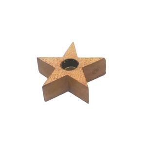 Portavelas de madera de acacia con diseño de estrella para decoración del hogar, candelabro de madera ecológico para fiestas de boda y Navidad - Product Image 1