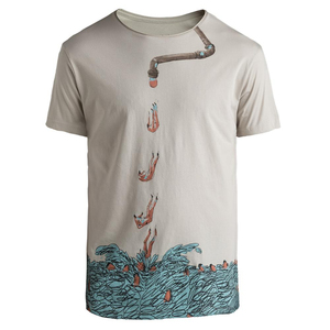 Custom Printed <b>T</b> shirt Men's Clothing Plus Size Baggy Shirt Men's Printed <b>T</b>-Shirts Wholesale <b>Light</b> Wash 100% Cotton - Product Image 6