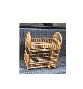 Carrito de bebé de mimbre blanco bohemio más vendido/silla de ratán Vintage accesorios de muebles de muñeca para regalo de cumpleaños de Año Nuevo - Product Image 4