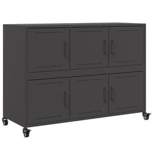 Aparador Rectangular Grande de Acero Laminado en Frío Negro - Product Image 2