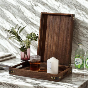 Venta al por Mayor de Bandejas Decorativas de Madera Cuadradas Minimalistas de Alta Calidad, Bandejas de Madera Personalizadas - Product Image 1