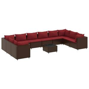 Conjunto de Muebles de Jardín de 11 Piezas, Resistentes a los Rayos UV, de Ratán Sintético Marrón - Product Image 2