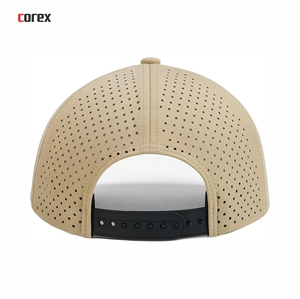 Gorra de Béisbol de 6 Paneles con Corte Láser Color Caqui, Malla Transpirable, Bordado 3D, Botón Ajustable, Unisex, para Viajes al Aire Libre, Primavera, 100% Poliéster - Product Image 4