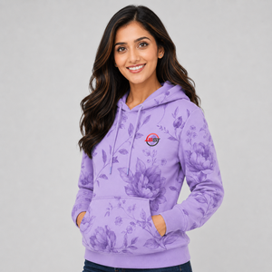 Sweat à capuche pour femme de qualité durable, logo imprimé personnalisé, en molleton de coton doux, respirant, écologique, vêtement décontracté pour femme - Product Image 5