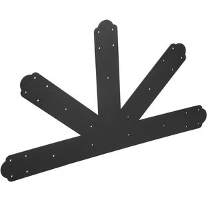 Connettore Decorativo Nero Verniciato a Polvere per Tettoie e Gazebo, Staffa per Traliccio in Acciaio da 4mm/0.16'' con Passo 12:12 - Product Image 1