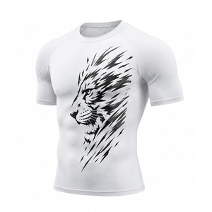 Men Compression <b>T</b> <b>Shirt</b> Quick Dry Gym Fitness Workout Training Sports Athletic Base Layer OEM ODM Custom Sportswear Supplier Wea - Product Image 5