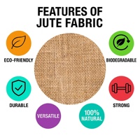 Fabricante de tela de yute RTS respetuoso con el medio ambiente Kolkata India tela de arpillera Natural Premium para manualidades de decoración del hogar DIY exportación