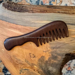 Peine Ayurvédico de madera de Neem para el control de la caspa y el cuero cabelludo saludable-Venta al por mayor - Product Image 5