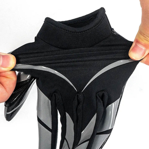 Professional Football <b>Gloves</b> | Minimalist Stealth All-Black Textured Design | Direct Factory Price - Product Image 5