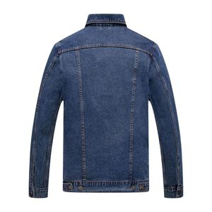 Veste en jean bleu vintage personnalisée pour homme, boutonnée, manches longues, style classique, décontractée, type trucker - Product Image 2