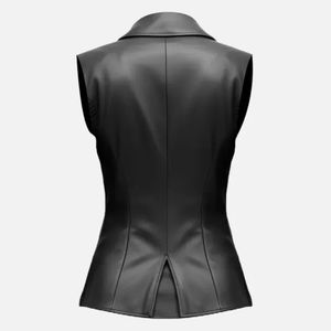 2026 new design <b>leather</b> vests for women Fashion Women PU <b>Leather</b> <b>Halter</b> Neck Bustier <b>Top</b> - Product Image 2