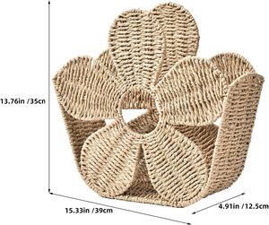 Panier de rangement en corde de papier écologique tressé à la main, idéal pour le salon et la chambre à coucher - Product Image 3