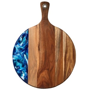 Design personnalisé planche à découper fantaisie en bois d'acacia et en résine exportateur de gros planche à découper en bois de taille personnalisée vente en gros - Product Image 1