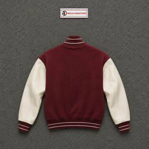 Blouson universitaire premium bordeaux pour homme – Style classique, sportif et moderne – Vêtement d'extérieur pour le quotidien – Veste tendance universitaire – PROMO - Product Image 6