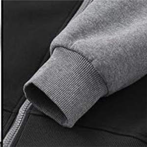 Ensemble de survêtement unisexe en polaire d'hiver à capuche et fermeture éclair intégrale, 100 % coton, poches latérales, couleur unie, écologique et léger - Product Image 4