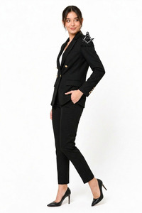 Regalia Masónica Herencia, Chaqueta Blazer Bordada con Letras Griegas para Mujer, Personalizada al por Mayor para la Hermandad Delta Sigma - Product Image 2