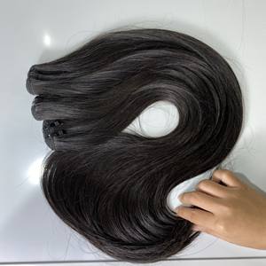 Extensions de cheveux de trame du Vietnam bruts vierges non traités de meilleure qualité Nouveau style de vague crépus de couleur noire naturelle composé de cheveux humains - Product Image 5